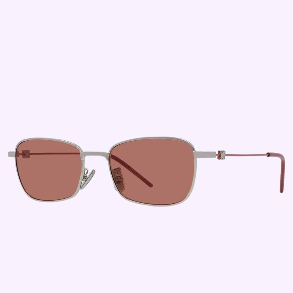 NEW Givenchy Speed Square Metal Sunglasses Burgundy‎ Nylon Lenses Geometric Luxe